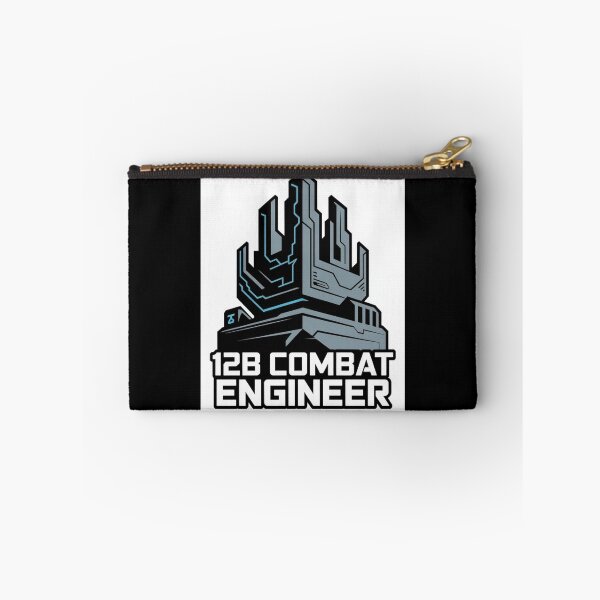 Item preview, 12B Combat Engineer — Futuristic Fortress Emblem U.S. Army MOS Military Engineering Graphic designed and sold by GFamilyC.
