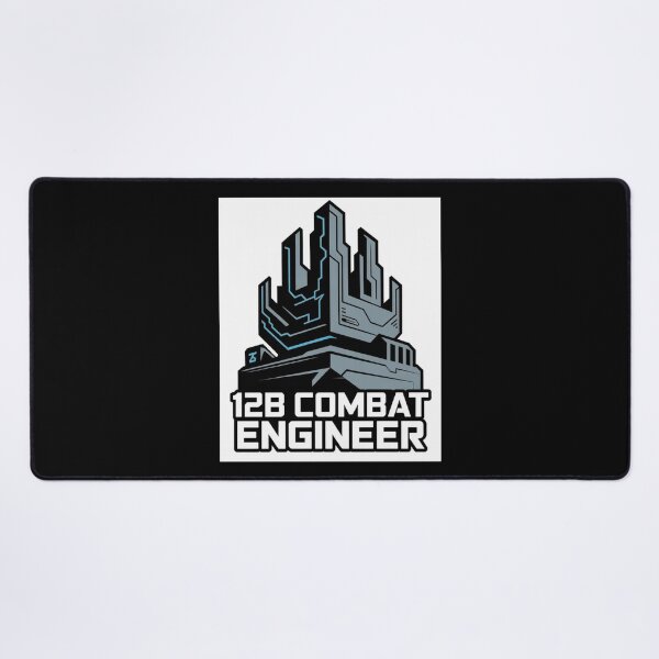 Item preview, 12B Combat Engineer — Futuristic Fortress Emblem U.S. Army MOS Military Engineering Graphic designed and sold by GFamilyC.