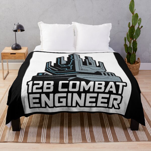 Item preview, 12B Combat Engineer — Futuristic Fortress Emblem U.S. Army MOS Military Engineering Graphic designed and sold by GFamilyC.