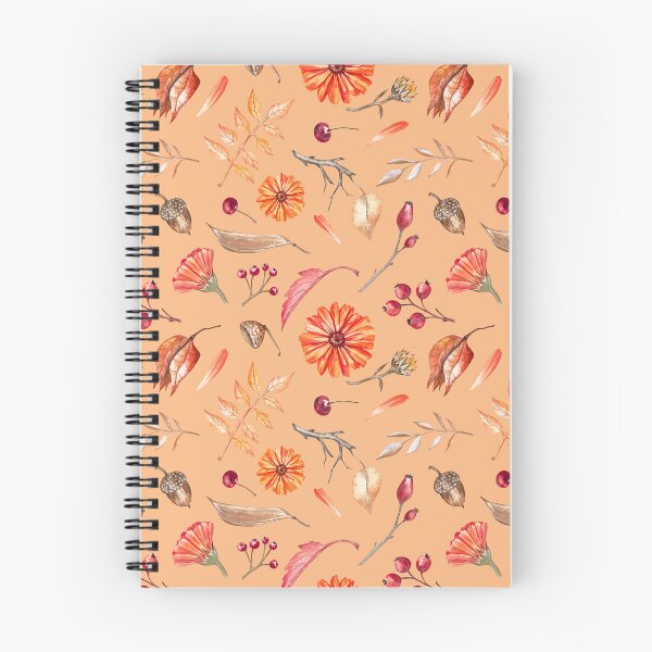 Item preview, Cozy Fall Meadow – Leaves & Wildflowers Pattern | Orange designed and sold by Frohyou.