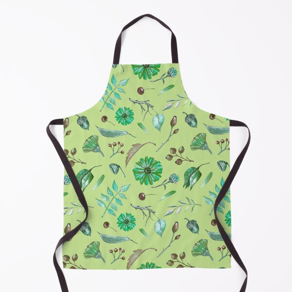 Item preview, Cozy Fall Meadow – Leaves & Wildflowers Pattern | Green designed and sold by Frohyou.