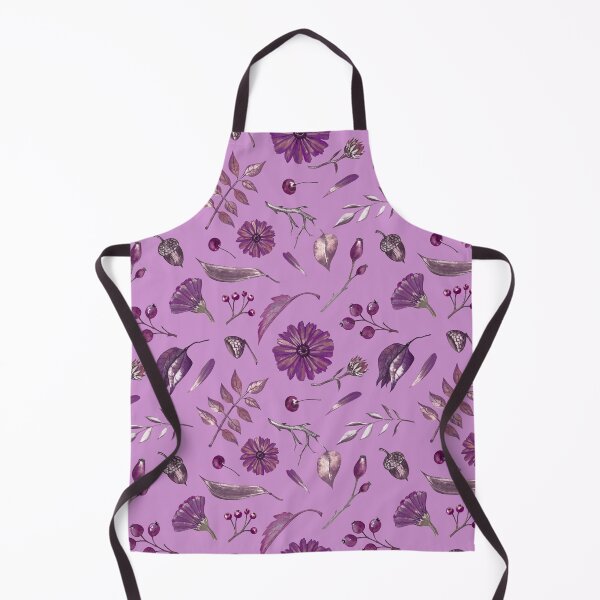 Item preview, Cozy Fall Meadow – Leaves & Wildflowers Pattern | Purple designed and sold by Frohyou.