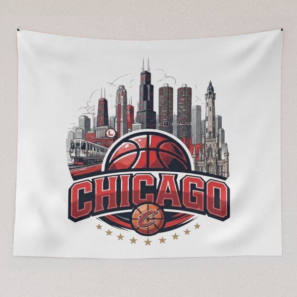 Item preview, Chicago Basketball City Skyline Urban Streetwear Graphic designed and sold by BlasiseDS.