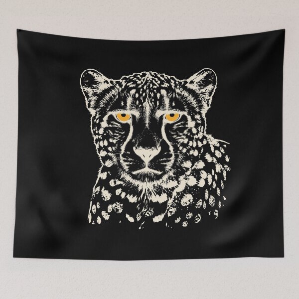 Item preview, Cream Cheetah Portrait – High-Contrast Big Cat Graphic designed and sold by ArthousePromos.