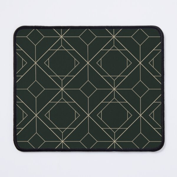Item preview, Dark green geometric pattern, abstract architectural design, modern interior style designed and sold by Aurum-design.