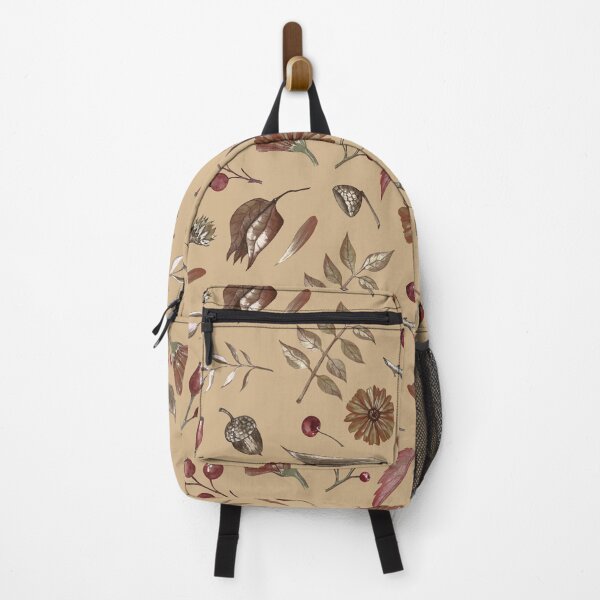 Item preview, Cozy Fall Meadow – Leaves & Wildflowers Pattern | Brown designed and sold by Frohyou.