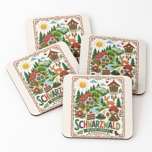 Item preview, Schwarzwald Black Forest Germany Embroidered Folk Art designed and sold by Witsprings.