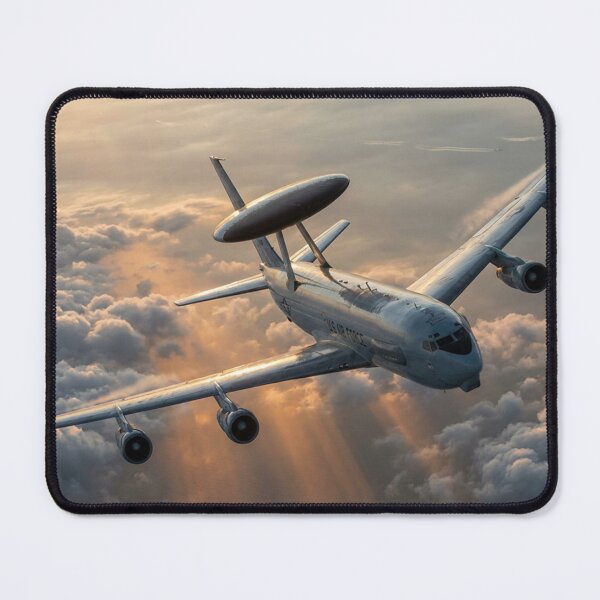 Item preview, E-3 Sentry AWACS Banking Above Clouds designed and sold by Airpower Art.