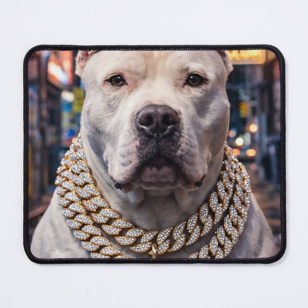 Item preview, Crowned Pitbull King with Heavy Ice Chain designed and sold by FENOMStudio.