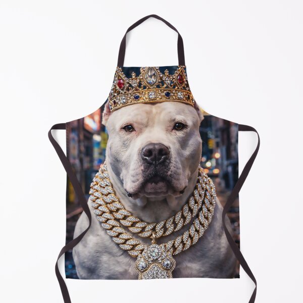 Item preview, Crowned Pitbull King with Heavy Ice Chain designed and sold by FENOMStudio.