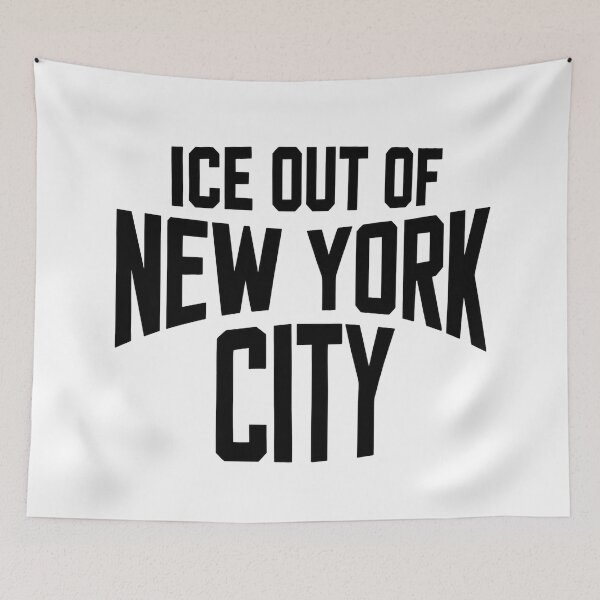 Item preview, ICE Out of New York City – Immigration Rights Protest Typography designed and sold by damiang.