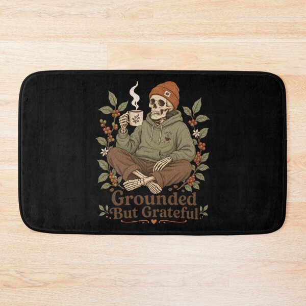 Item preview, Grounded But Grateful Shirt, Comfort Colors® Skeleton Coffee Farmer Tee, Funny Halloween Autumn Coffee Graphic designed and sold by TshirtsLabs.