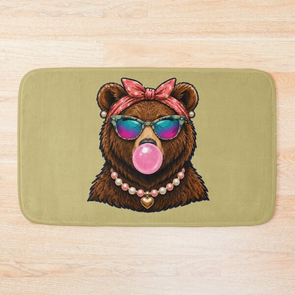 Item preview, Bearly Fabulous – Fashionable Bubblegum Bear designed and sold by NinaCreator.