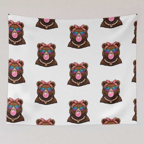 Item preview, Bearly Fabulous – Fashionable Bubblegum Bear designed and sold by NinaCreator.
