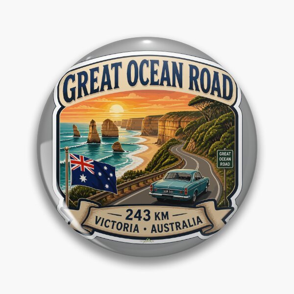Item preview, The Great Ocean Road Victoria Australia Car Sticker TShirt 07 designed and sold by OuterShellUK.