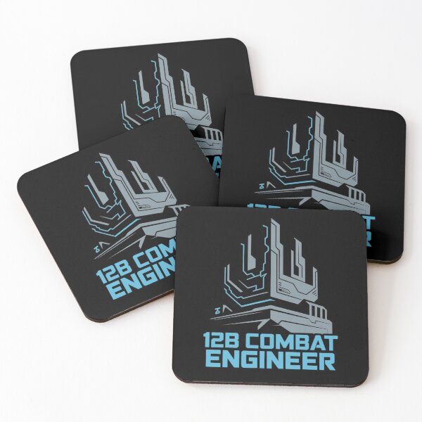 Item preview, 12B Combat Engineer — Futuristic Fortress Emblem U.S. Army MOS Military Engineering Graphic Blue Font designed and sold by GFamilyC.