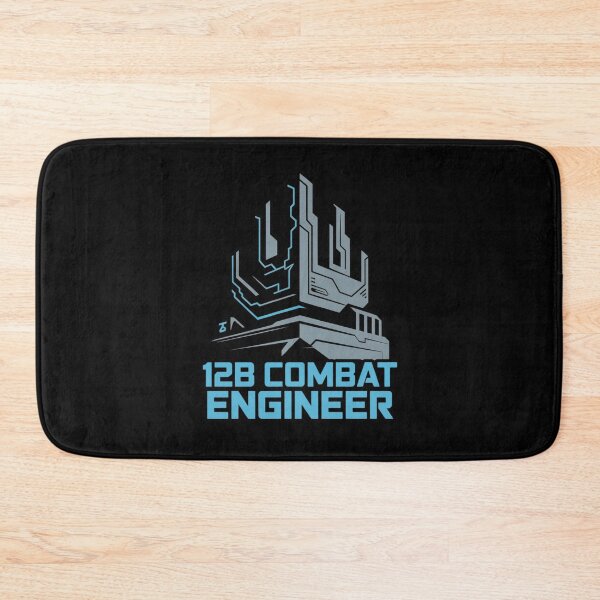 Item preview, 12B Combat Engineer — Futuristic Fortress Emblem U.S. Army MOS Military Engineering Graphic Blue Font designed and sold by GFamilyC.
