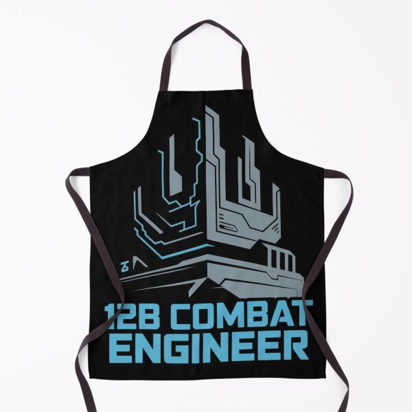 Item preview, 12B Combat Engineer — Futuristic Fortress Emblem U.S. Army MOS Military Engineering Graphic Blue Font designed and sold by GFamilyC.