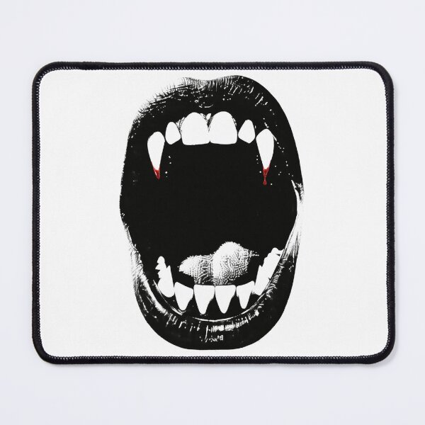 Item preview, Vampire Mouth Fang Halloween T-Shirt, Distressed Gothic Vampire Bite Tee, Scary Dark Horror Lover Unisex Spooky Season Shirt designed and sold by ZenfiniteDesign.