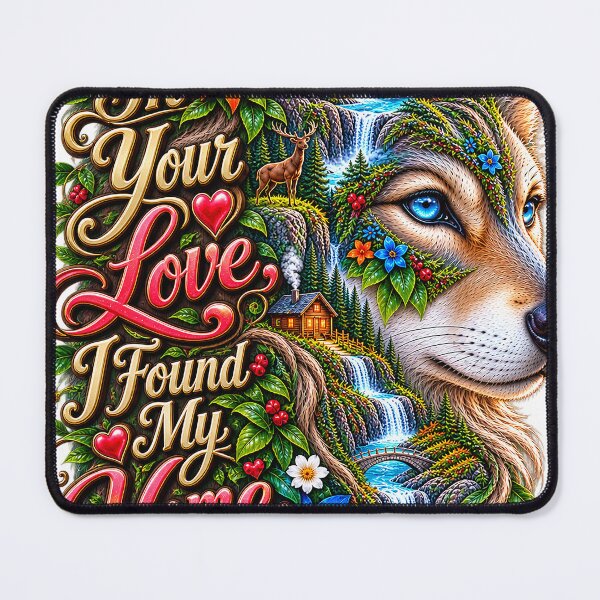Item preview, In Your Love, I Found My Home – Romantic Wolf & Nature Fantasy Art designed and sold by ujjawal.
