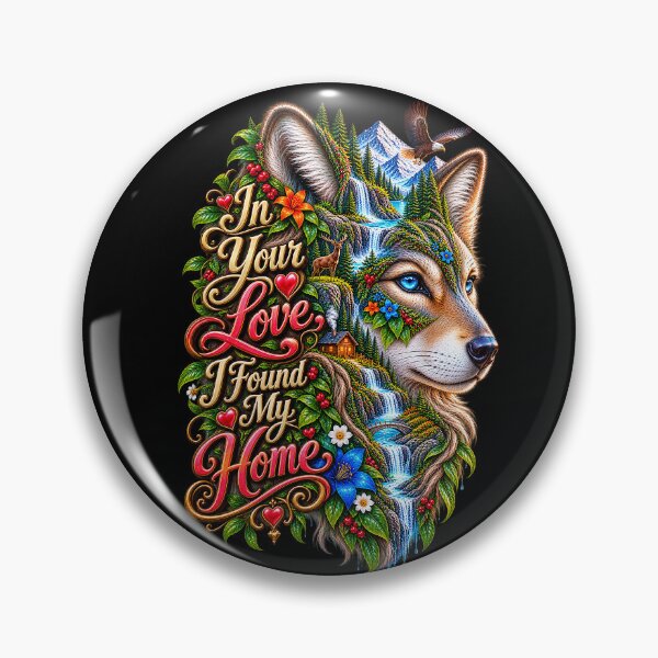 Artikelvorschau, In deiner Liebe fand ich mein Zuhause – Romantische Wolf- und Natur-Fantasy-Kunst entworfen und verkauft von ujjawal.