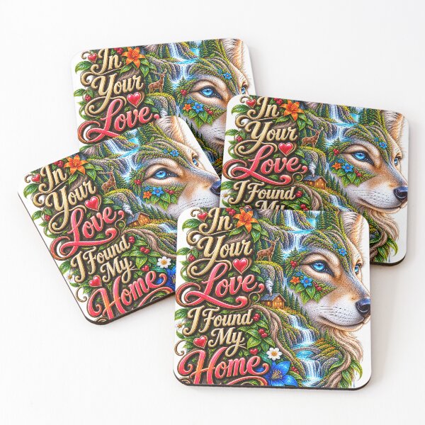 Item preview, In Your Love, I Found My Home – Romantic Wolf & Nature Fantasy Art designed and sold by ujjawal.