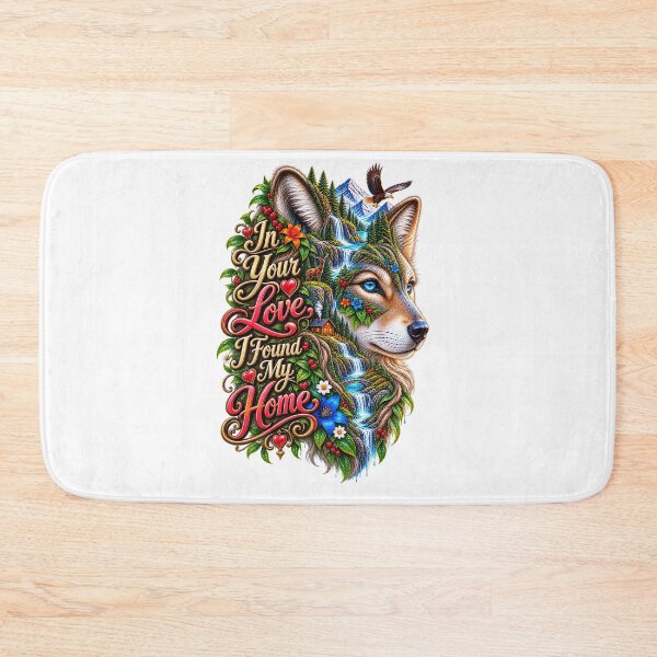 Item preview, In Your Love, I Found My Home – Romantic Wolf & Nature Fantasy Art designed and sold by ujjawal.