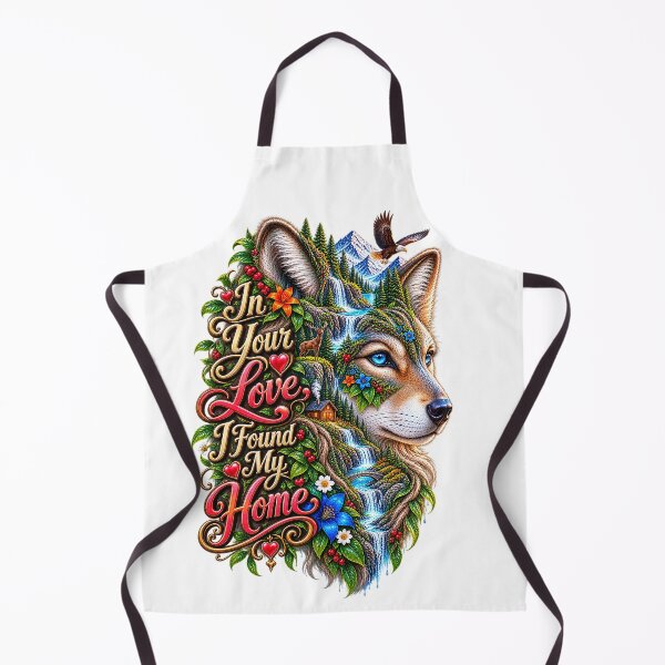 Item preview, In Your Love, I Found My Home – Romantic Wolf & Nature Fantasy Art designed and sold by ujjawal.