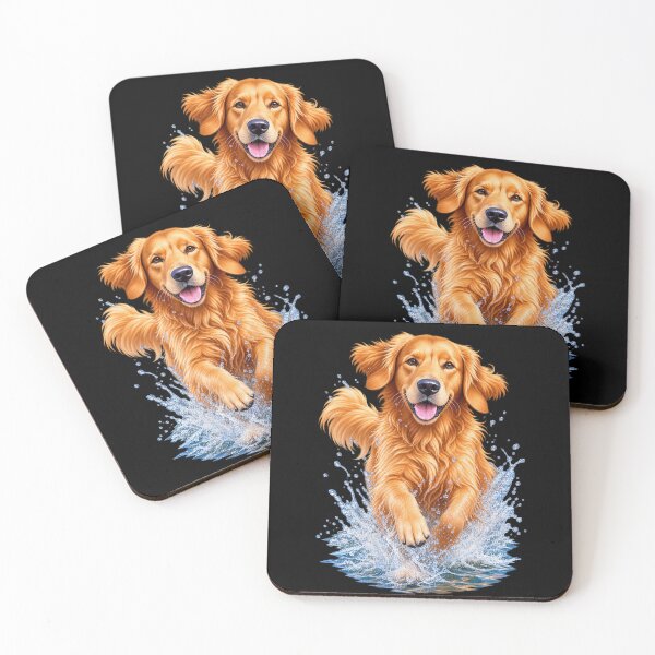 Item preview, Happy Golden Retriever Splash designed and sold by RockitBaby.