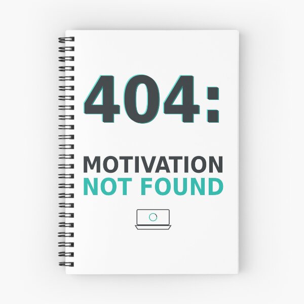 Item preview, 404: Motivation Not Found — Glitch Tech Humor Typography designed and sold by Munchable Bites.
