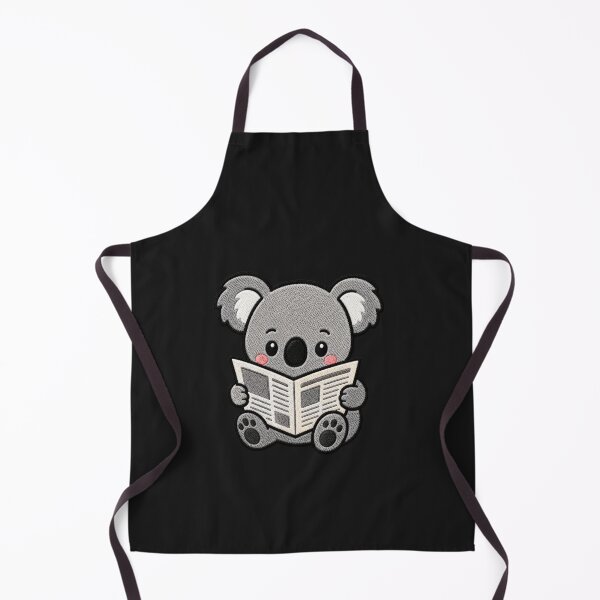 Item preview, Cute Koala Reading Newspaper Kawaii Embroidery Patch designed and sold by ColorSplash123.