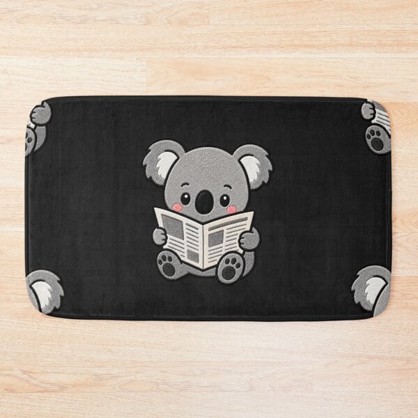 Item preview, Cute Koala Reading Newspaper Kawaii Embroidery Patch designed and sold by ColorSplash123.