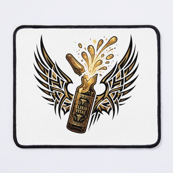 Item preview, Elixir Vitae Glass Ampoule Caduceus Golden Wings Pharmacy Aesthetic designed and sold by Animer-art1.