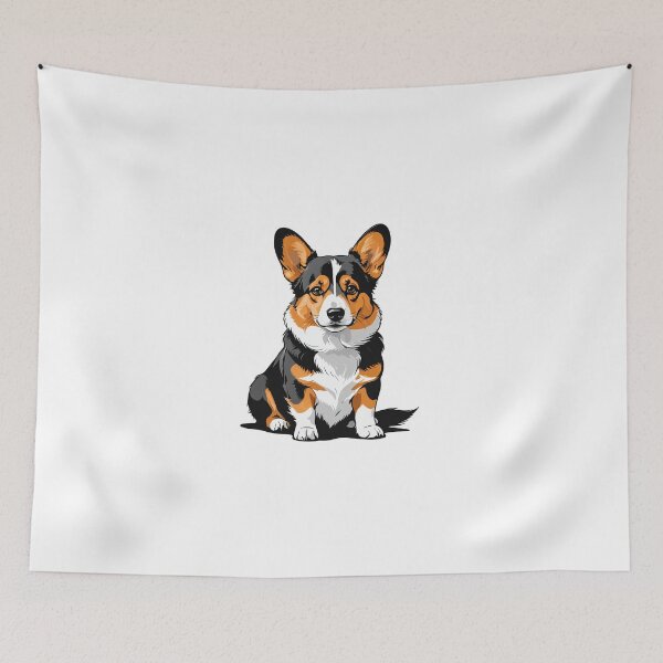 Item preview, Corgi Dog Character Black and White Ink Style – Corgi owner gift designed and sold by michallechowicz.