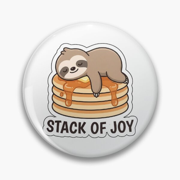 Item preview, Stack of Joy Pancake Sloth - Cute Breakfast Food Sticker with Text designed and sold by SimpleP.