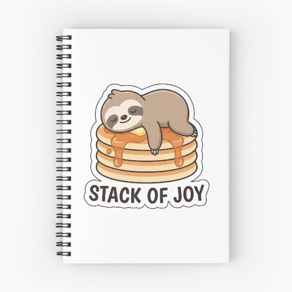Item preview, Stack of Joy Pancake Sloth - Cute Breakfast Food Sticker with Text designed and sold by SimpleP.