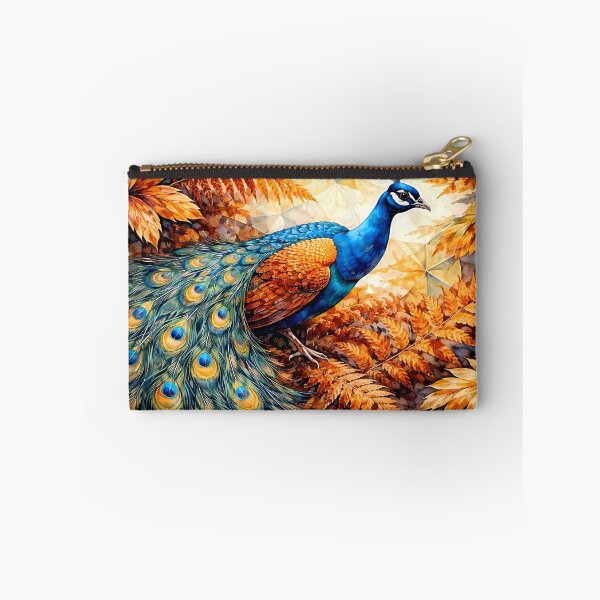 Item preview, Colorful Peacock Among Autumn Leaves designed and sold by cuprum.