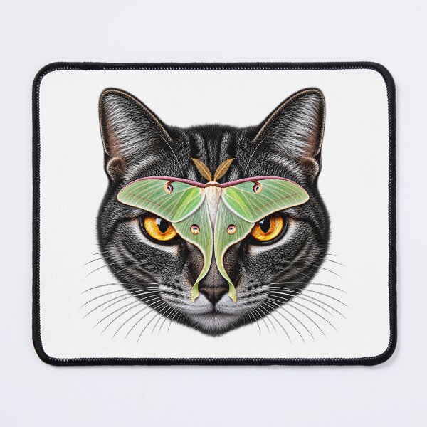 Item preview, Luna Moth Cat With Golden Eyes designed and sold by Kimberly Palmer.