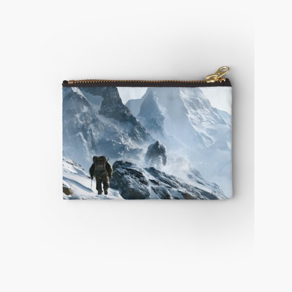 Item preview, A towering Yeti trekking through blizzard-covered Himalayan peaks surrounded by towering glaciers and blowing snow, Fantasy & Mythological Creatures designed and sold by CDC40.