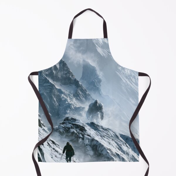 Item preview, A towering Yeti trekking through blizzard-covered Himalayan peaks surrounded by towering glaciers and blowing snow, Fantasy & Mythological Creatures designed and sold by CDC40.