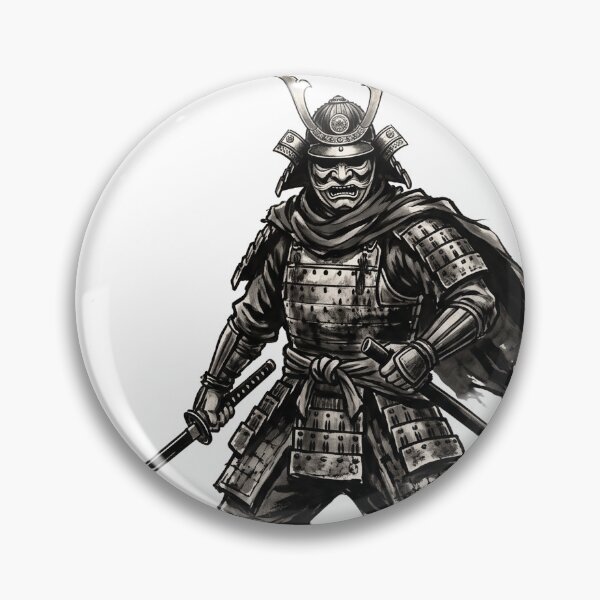 Item preview, The Shadow Warrior - Ink Wash Sumi-e Samurai Art designed and sold by whiteblackcat.
