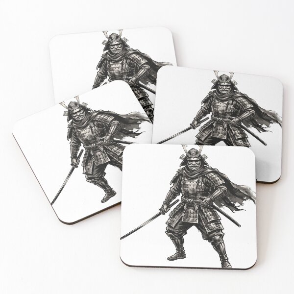 Item preview, The Shadow Warrior - Ink Wash Sumi-e Samurai Art designed and sold by whiteblackcat.