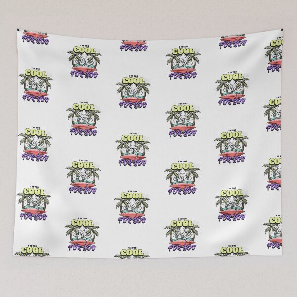 Item preview, I'm Too Cool For You - Skeleton Beach Retro Art designed and sold by chatzous.