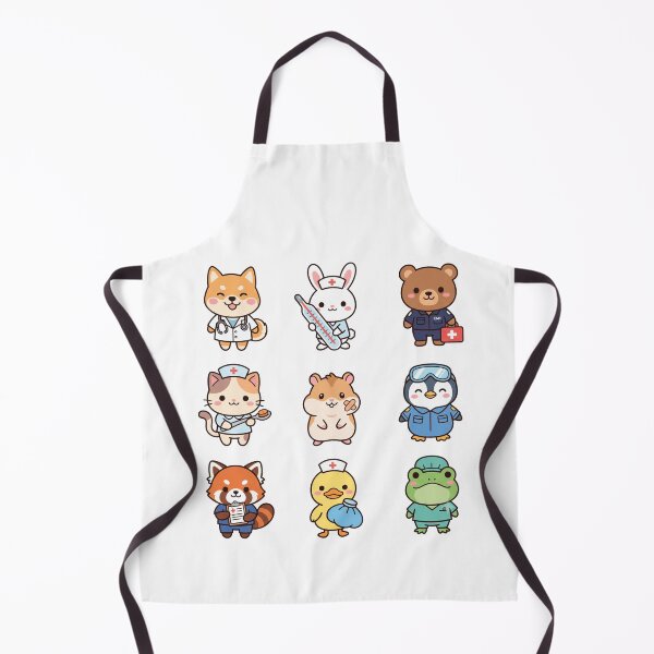 Item preview, Cute Kawaii Animals Medical Hospital Doctor Nurse EMT Sticker Pack designed and sold by Animer-art1.