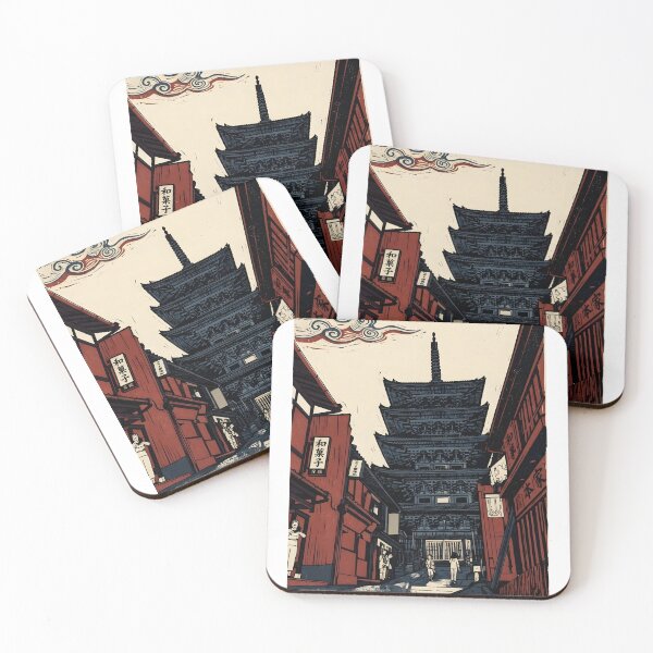 Aperçu de l'œuvre Pagode Yasaka Kyoto – Impression Linocut Japon créée et vendue par JAPANCE STUDIO.