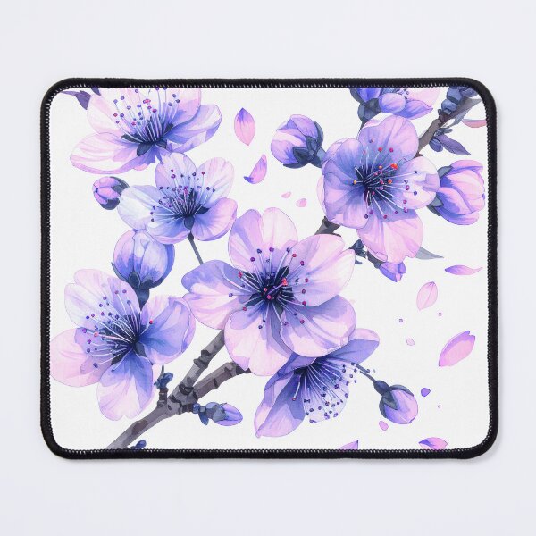 Item preview, Blue Cherry Blossom Branch Watercolor  designed and sold by BetweenForms.