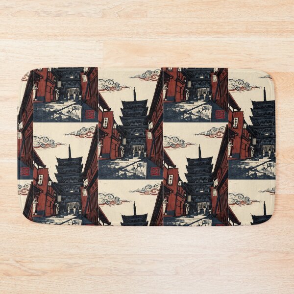 Item preview, Yasaka Pagoda Kyoto – Japan Linocut Print designed and sold by JAPANCE STUDIO.