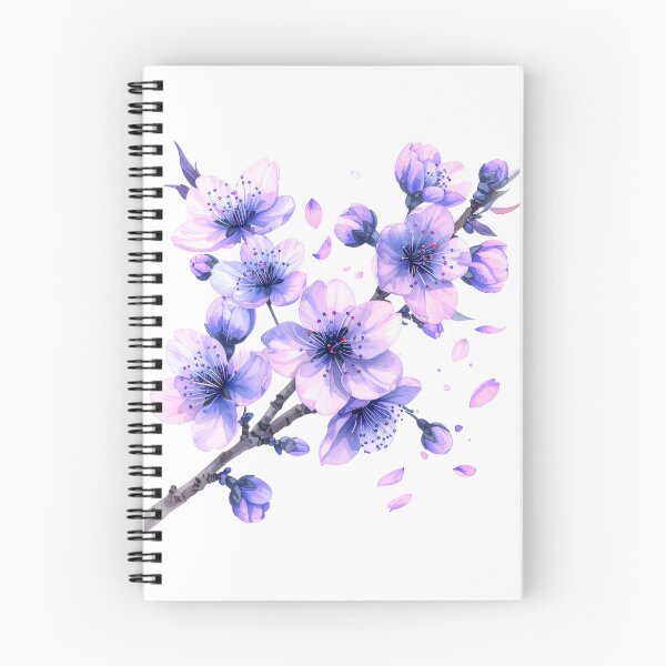 Item preview, Blue Cherry Blossom Branch Watercolor  designed and sold by BetweenForms.