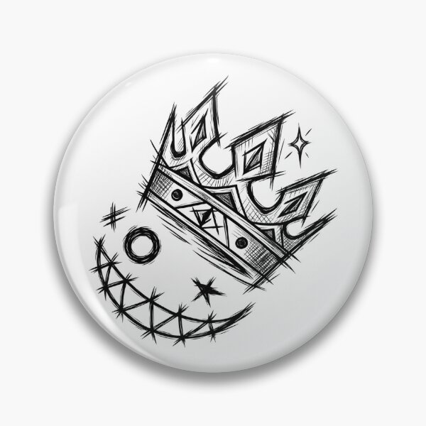 Item preview, Crown Evil Smiley Grunge Sketch Dark Streetwear Aesthetic Graphic designed and sold by DesignArtist.ia.