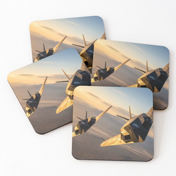 Item preview, F-117 Nighthawks Banking Over Golden Desert designed and sold by Airpower Art.